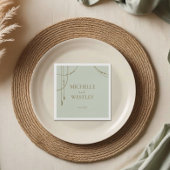 Grüner Boho-Draped-Beaded-Hochzeit Serviette