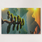 Grüner Bonsai-Baum Puzzle (Horizontal)