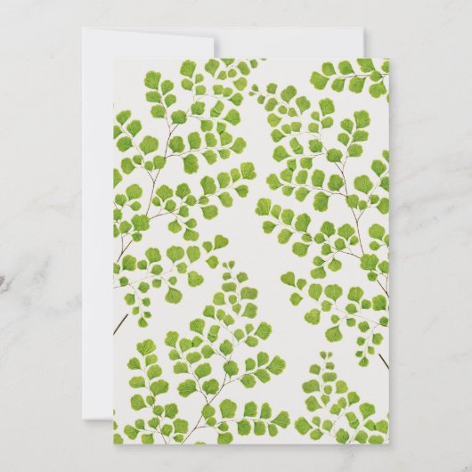 Grüner Botanischer 30. Geburtstag Einladung (Rückseite)