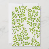 Grüner Botanischer 60. Geburtstag Einladung (Rückseite)