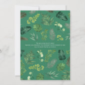 Grüner Botanischer Eleganter Abschluss Ankündigung (Rückseite)