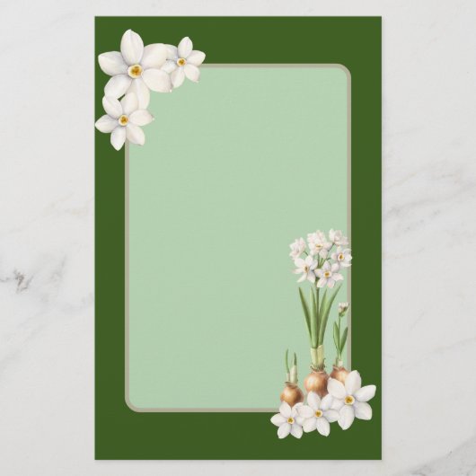 Grüner Botanischer Frühling Briefpapier (Vorderseite)