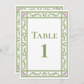 Grüner Botanischer Garten Hochzeiten Tischnummern (Vorne/Hinten)