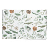 Grüner botanischer Kranz elegantes Drehbuch mehr G Kissenbezug (Rückseite)