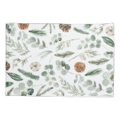 Grüner botanischer Kranz mit eleganten Schriftzeic Kissenbezug (Rückseite)