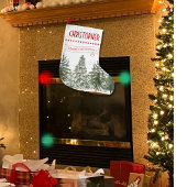 Grüner botanischer Merlingname Personalisiert Großer Weihnachtsstrumpf