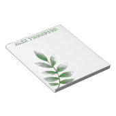 Grüner Botanischer Minimalistischer Notizblock (angewinkelt)