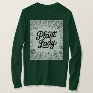 Grüner botanischer Rahmen Pflanze Lady T - Shirt