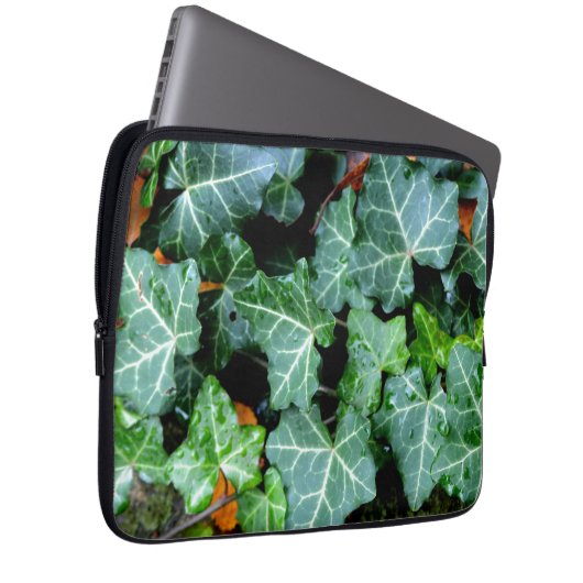 Grüner botanischer See und Felsstein Laptopschutzhülle (Vorne Rechts)