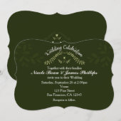 Grüner Botanischer Wald Rustikale Hochzeit jedes E Einladung (Vorne/Hinten)