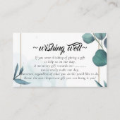 Grüner botanischer Wunschtraum für Hochzeiten Begleitkarte (Vorderseite)