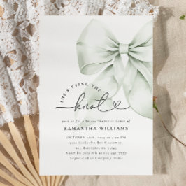 Grüner Bow, der das Brautparty des Knotens bindet Einladung