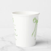 Grüner Bow Sie bindet das Brautparty des Knotens Pappbecher (Rechts)