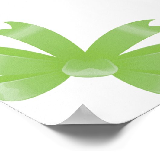 Grüner Bow Sie bindet das Brautparty des Knotens Poster (Ecke)