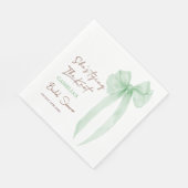 Grüner Bow Sie bindet das Brautparty des Knotens Serviette (Ecke)