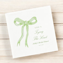 Grüner Bow Sie bindet das Brautparty des Knotens Serviette