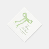 Grüner Bow Sie bindet das Brautparty des Knotens Serviette (Ecke)