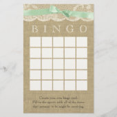 Grüner Bow und Vintager Spitzenduschbingo (Vorderseite)