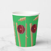 grüner Bowling auf Cricket, Pappbecher (Rechts)