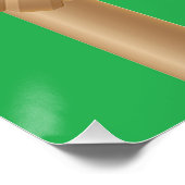 grüner Bowling auf Cricket, Poster (Ecke)