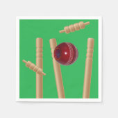 grüner Bowling auf Cricket, Serviette (Vorderseite)