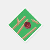 grüner Bowling auf Cricket, Serviette (Ecke)