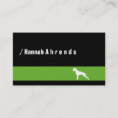 Grüner Boxer Visitenkarte (Vorderseite)