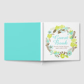 Grüner & Brauner Blumenkranz Brautparty  Gästebuch (Voll)