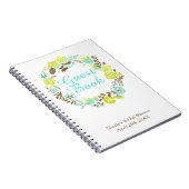 Grüner & Brauner Blumenkranz Brautparty  Notizblock (Rechte Seite)