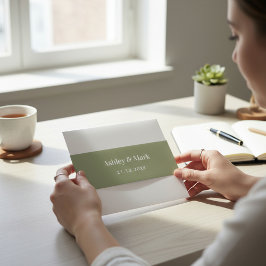 Grüner Brautgarten Einladungsbanderole