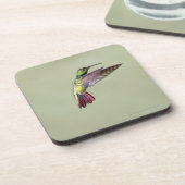 Grüner-breasted Mango-Kolibri Anthracocorax 2 Untersetzer (Linke Seite)