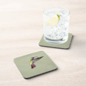 Grüner-breasted Mango-Kolibri Anthracocorax 2 Untersetzer (Rechte Seite)