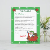 Grüner Brief des Weihnachtsmanns für Kinder auf Sp (Stehend Vorderseite)