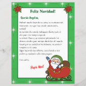 Grüner Brief des Weihnachtsmanns für Kinder auf Sp (Vorderseite)