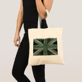 grüner BRITISCHER Flaggenentwurf des Schmutzes Tragetasche (Vorderseite (Produkt))