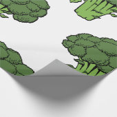 Grüner Brokkoli Geschenkpapier (Ecke)