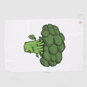 Grüner Brokkoli Golfhandtuch (Horizontal)