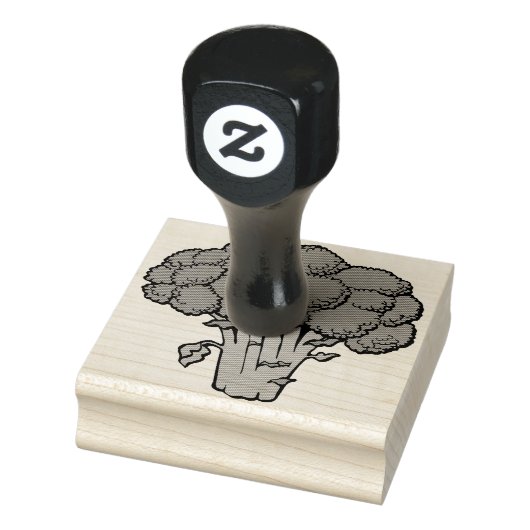 Grüner Brokkoli Gummistempel (Stempel)