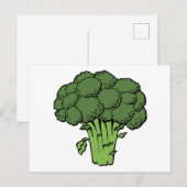 Grüner Brokkoli Postkarte (Vorne/Hinten)