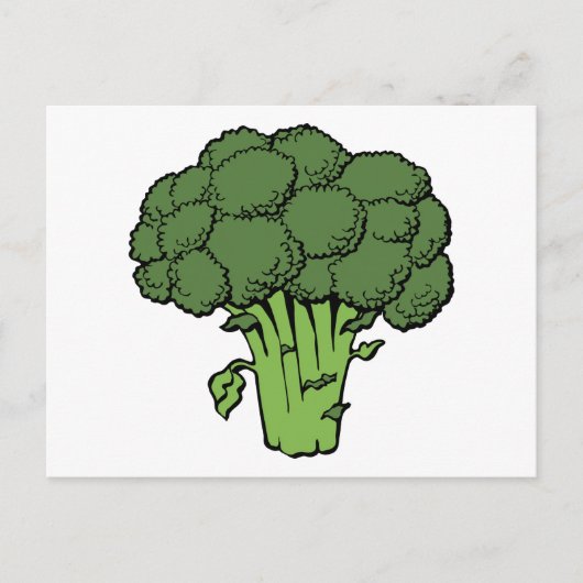 Grüner Brokkoli Postkarte (Vorderseite)