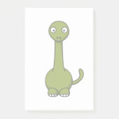 Grüner Brontosaurus-Cartoon Post-it Klebezettel (Vorderseite)