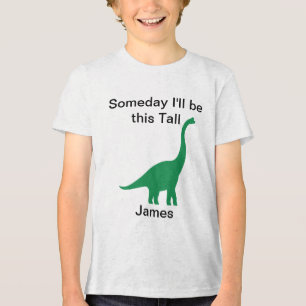 Grüner Brontosaurus Tri-Blend Shirt