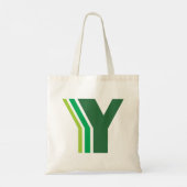 Grüner Buchstabe Y Tragetasche (Rückseite)