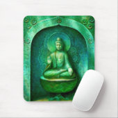 Grüner Buddha Mousepad (Mit Mouse)