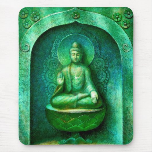 Grüner Buddha Mousepad (Vorne)