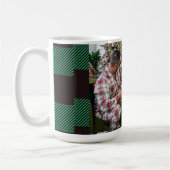 Grüner Büffel kariert Kaffeetasse (Links)