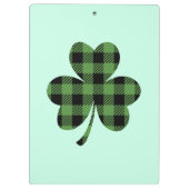 Grüner Büffel-Kariert Shamrock Kleeblatt Design-61 Klemmbrett (Rückseite)