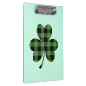 Grüner Büffel-Kariert Shamrock Kleeblatt Design-61 Klemmbrett (Rechts)