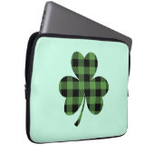 Grüner Büffel-Kariert Shamrock Kleeblatt Design-61 Laptopschutzhülle (Vorne Rechts)