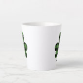 Grüner Büffel-Kariert Shamrock Kleeblatt Design-61 Milchtasse (Vorderseite)